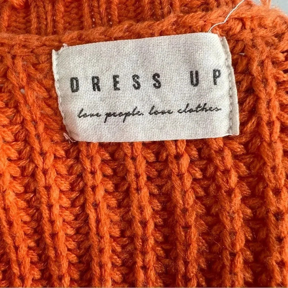 Dress Up Colorful Striped Tunic Sweater V Neck Frayed Trim Size S - Picture 10 of 11